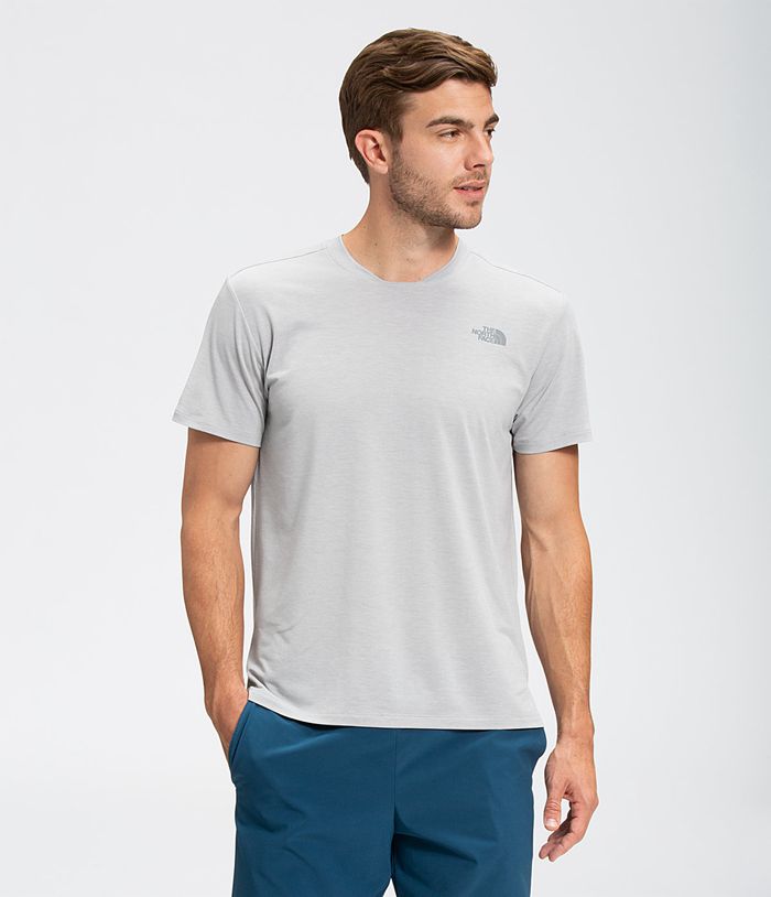 Camiseta The North Face Hombre Wander Manga corta Gris Claro - Peru 02914WVAC